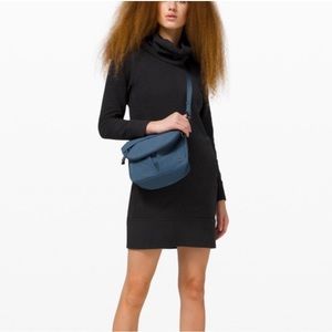 Lululemon On Repeat Dress 8 Black Cowl